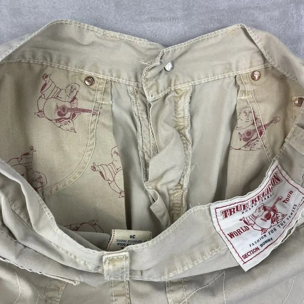 True Religion Vintage Y2K Bobby Chino Pants Men's 34 x 27 Baggy USA Made